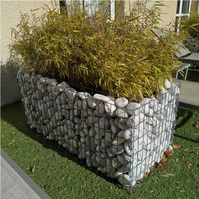 muro de contención de la cesta de la roca de la longitud de la anchura el 1m de los 0.5m Mesh Gabion soldado con autógena los 4x1x1m 1