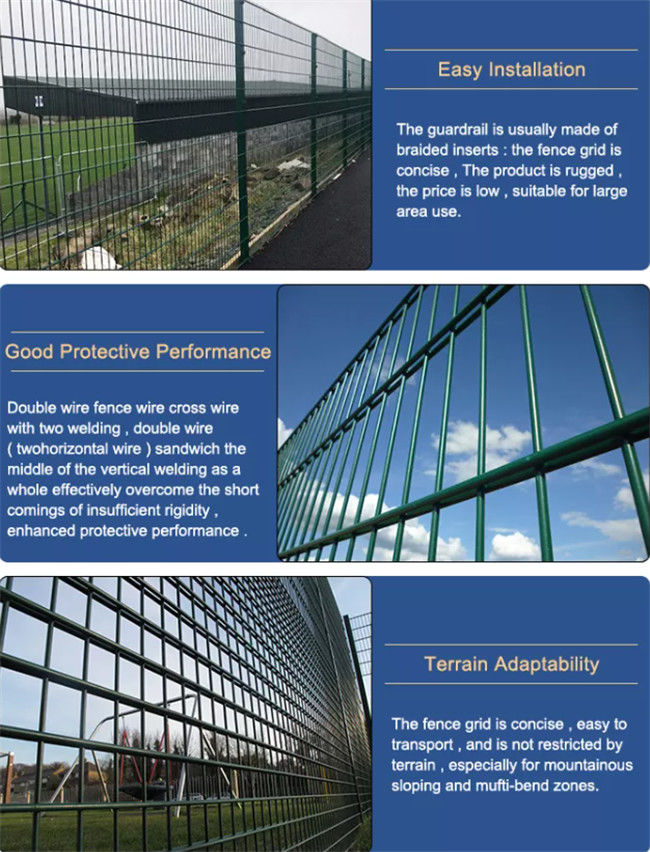 Los deportes molieron la seguridad cubierta Pvc 868/656 de Mesh Fence Wrought Iron High del alambre 1