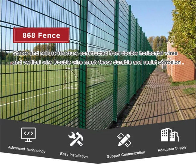 El Pvc de la visión clara 656 868 cubrió el panel de Mesh Fence Double Horizontal Welded del alambre 0