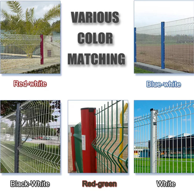 Alambre revestido plástico decorativo al aire libre del metal 3m m que cerca 3d que dobla el panel curvado 0