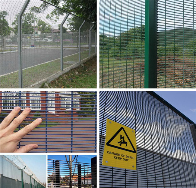 Opinión clara galvanizada de Mesh Fence 358 antis de acero de la subida de la subestación de la pared 1