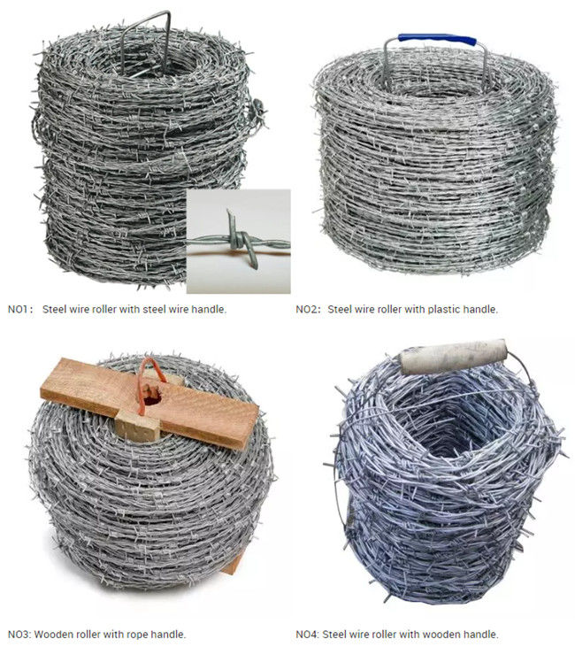 # 12 14 verde de 16 Pvc cubrieron el alambre de púas galvanizado para la cerca del prado 1