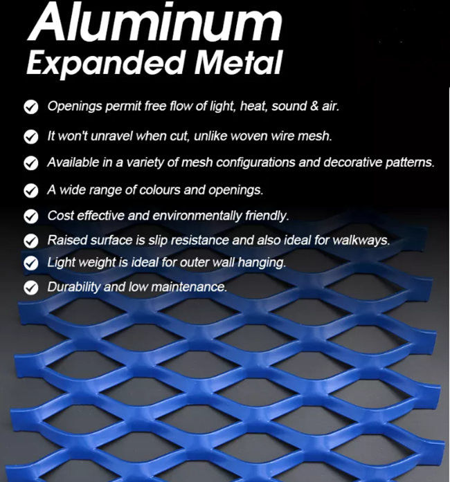 cubierta de aluminio decorativa arquitectónica de 6m m Diamond Mesh Sheet For Curtain Wall 0