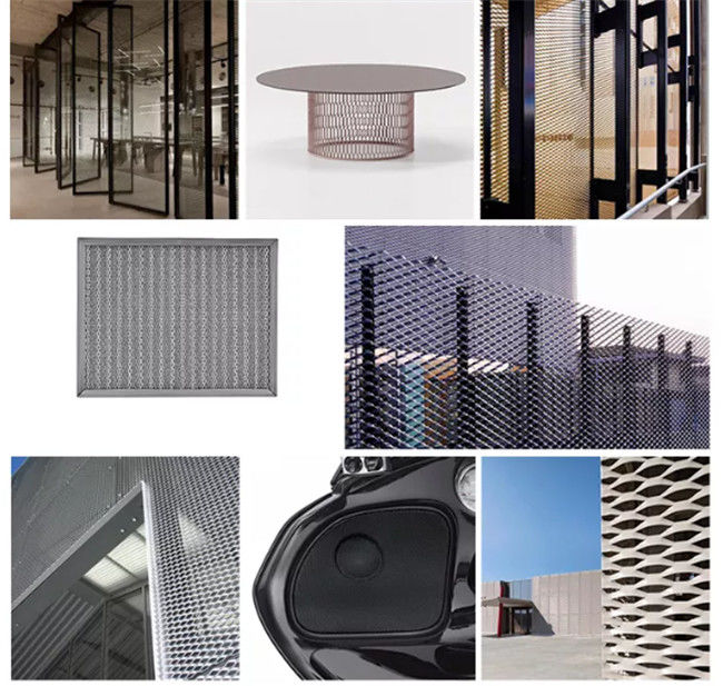 cubierta de aluminio decorativa arquitectónica de 6m m Diamond Mesh Sheet For Curtain Wall 1