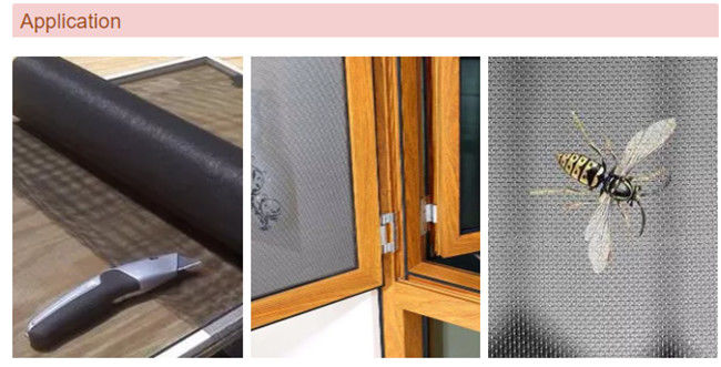 alambre Mesh Light Weight Aluminum Alloy de la pantalla de la ventana 16x16 para la red de mosquito 3