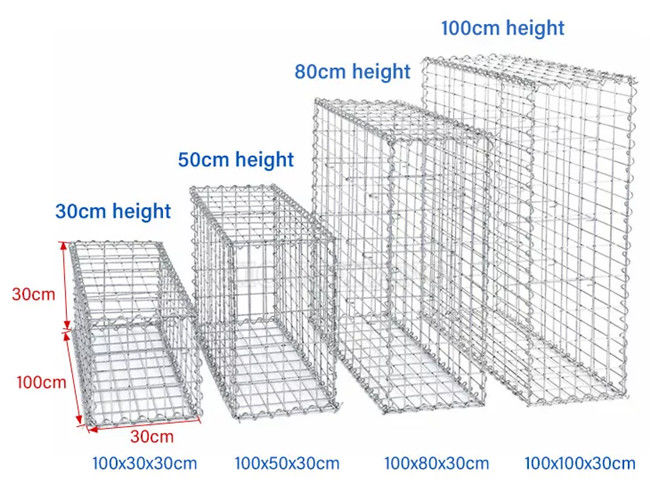 Galfan galvanizado 50×50m m soldó con autógena la pared de Gabion Mesh For Designing Fence Retaining 0