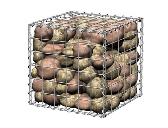 El Pvc cubrió el 1m el x 1m el x malla de alambre de acero soldada con autógena 1m de la alta estabilidad de la caja de Gabion 0
