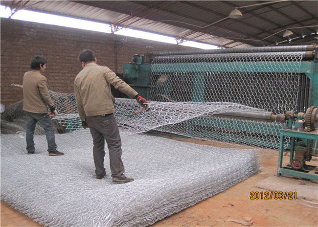 la piedra revestida del control de inundaciones de Gabion de la caja del cinc 270g/M2 llenó 3M X el 1m los x 0.5m 0