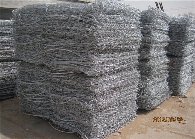 El Zn Al Coated Hexagonal Wire Mesh Gabion de Galfan 100x100x100m m galvanizó 0