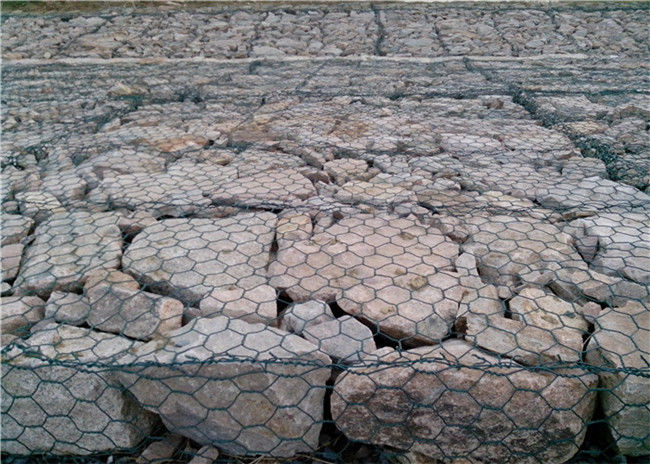 El Zn Al Coated Hexagonal Wire Mesh Gabion de Galfan 100x100x100m m galvanizó 2