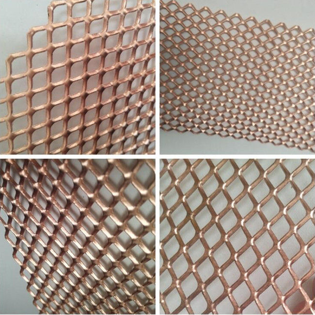 el diámetro ISO 9001 de 1.8m m amplió el alambre de metal Mesh EMI Shielding Copper Mesh Sheet 0