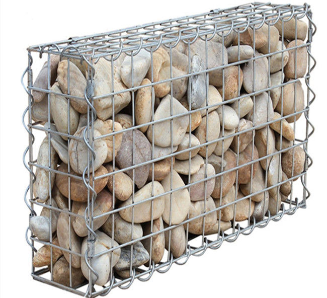 El PVC cubrió las cestas de Galfan Gabion de la corrosión de Rock Walls Anti de la cerca de alambre 0