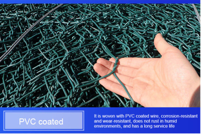 El PVC tejido de 3.2m m cubrió a Gabion hexagonal Mesh Baskets ISO 9001 1