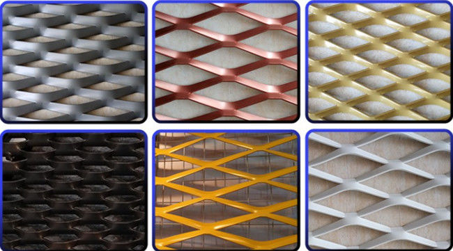 cubierta de aluminio decorativa arquitectónica de 6m m Diamond Mesh Sheet For Curtain Wall 2