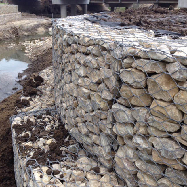 acero sumergido caliente del hierro galvanizado de la jaula de la piedra de los 4m de los x 2m de los x 0.3m Gabion 3