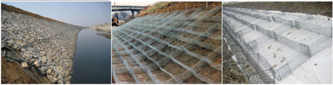 Protección torcida triple del banco de 80x100m m Gabion Mesh Baskets Rock Stone River 2