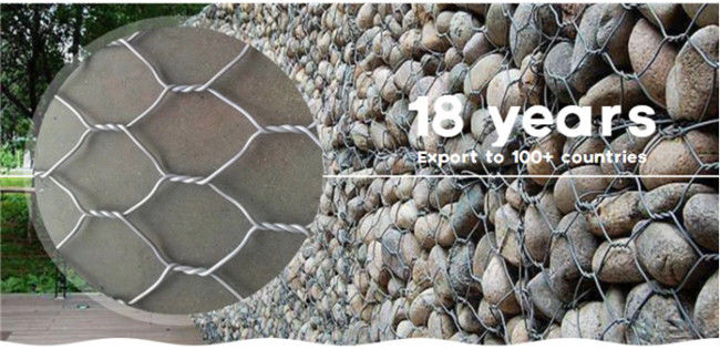 Protección torcida triple del banco de 80x100m m Gabion Mesh Baskets Rock Stone River 0