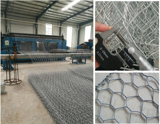 Control de inundaciones agujero Gabion Mesh Basket Galfan Coated Metals de 6 de x 8 cm 0