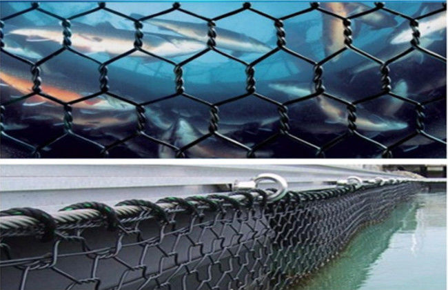 los 3×4cm los 5x6cm Gabion Mesh Basket Polyester Kikko Net para la cría de alta mar de los pescados 1