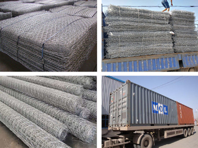 2.4m m hasta caliente de las cestas de 3.9m m Galfan Gabion sumergido galvanizado para la construcción de la cuesta 1