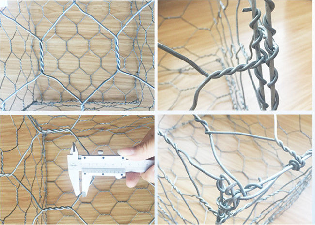 el PVC galvanizado tejido los 0.3m cubrió el refuerzo de la playa del muro de contención de la caja de Gabion 0