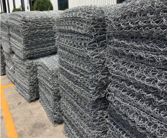 el PVC galvanizado sumergido caliente de los 2x1x0.5m cubrió el control de inundaciones del verde de la caja de Gabion 1