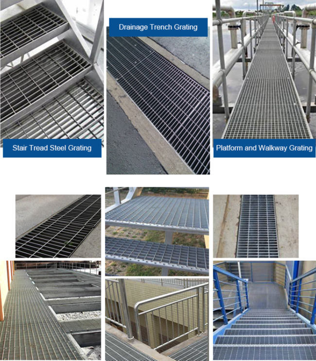 Sótano Mesh Plain Bar Grating Steel del Hdg para el aparcamiento y la calzada 1