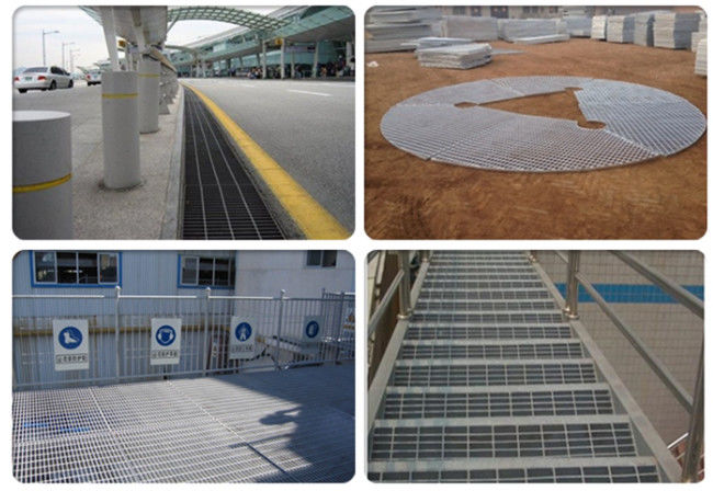 la calzada al aire libre de la fragua del piso 40x5x3 galvanizó las rejillas industriales de rejilla de acero 2