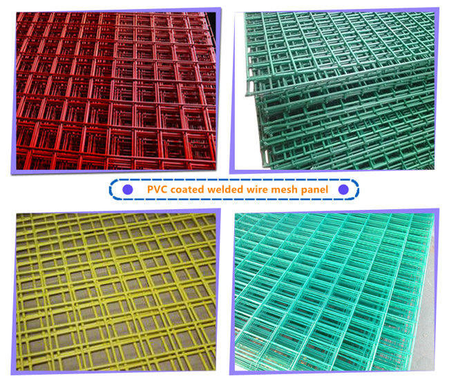 La soldadura de acero blanca verde Mesh Panels Pvc Coated Pre del color 2m m galvanizó para la cerca 0