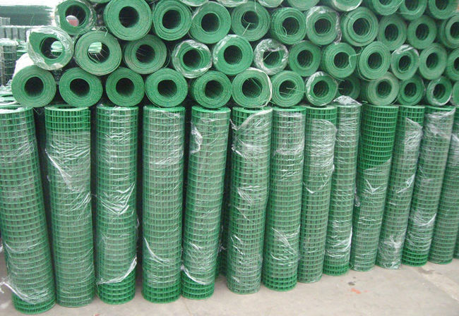 el vinilo verde de 25.4m m cubrió el indicador soldado con autógena de Mesh Panels BWG 16 del alambre 1