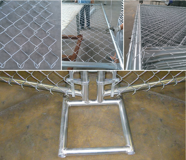 Cerca galvanizada Panels Chain Link de la construcción metálica 75x75m m los 6x12ft 1