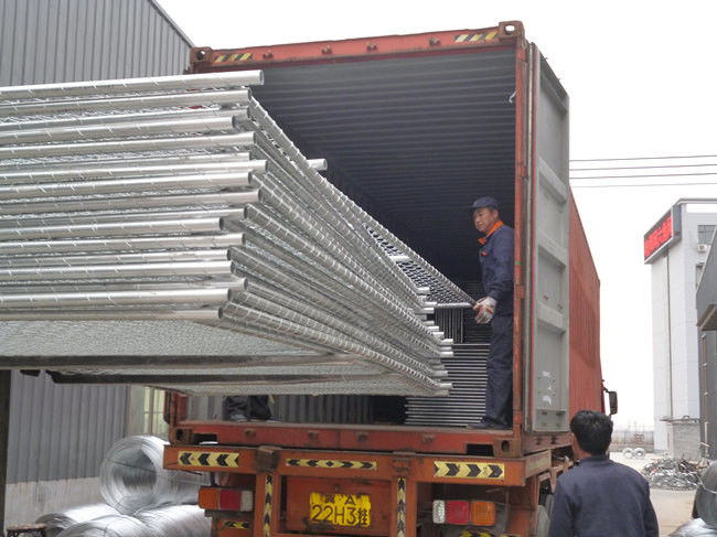 11 la cerca portátil Panels Hot Dipped de la alambrada del indicador 6x8 galvanizó 3