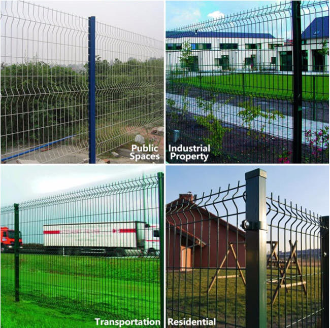 H2.5m 3D soldó con autógena el verde cubierto PVC de Mesh Fence Panels 60x60x1.5m m del alambre 3