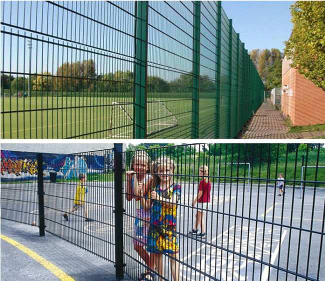 El doble de L3m 868 soldó con autógena el poste cubierto PVC de Mesh Fence With 48x1.5m m del alambre 2