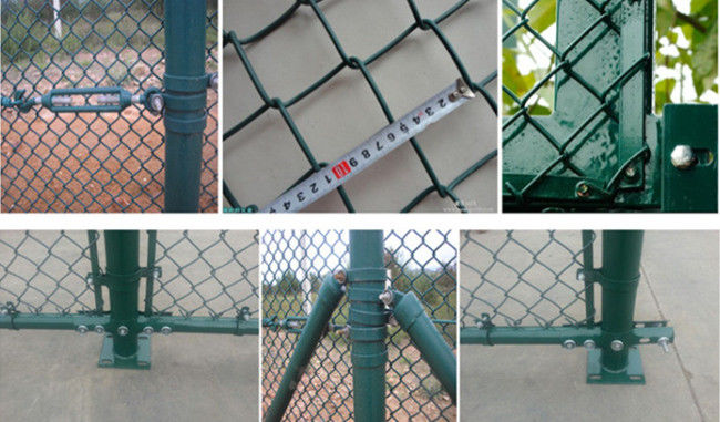 el Pvc de 1.2m m a de 5m m cubrió la cerca de alambre del ciclón de Diamond Mesh los 6m For Basketball Court 1