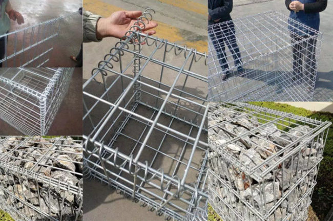 Galfan cubrió el muro de contención soldado con autógena de las cajas del alambre 200x100x50 de la malla 4m m de Gabion 0
