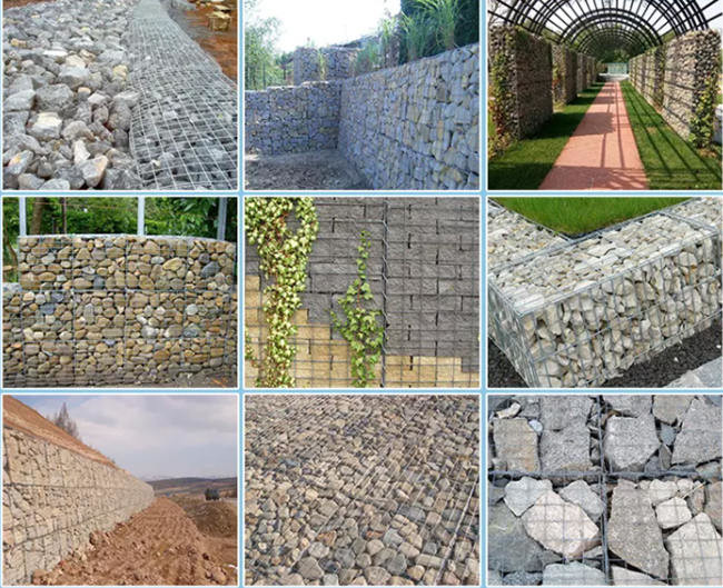 La pared de piedra de las jaulas soldó con autógena el agujero del indicador de alambre de Mesh Gabion 4m m 5x5 cm 2