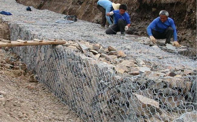 la caja hexagonal Znal de Galfan Gabion del agujero 4x2x0.3 cubrió el alambre Mesh Retaining Wall del hierro 1