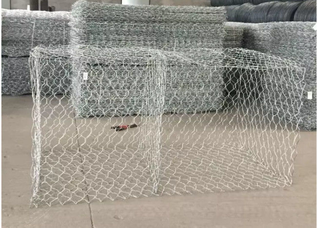 la caja hexagonal Znal de Galfan Gabion del agujero 4x2x0.3 cubrió el alambre Mesh Retaining Wall del hierro 0