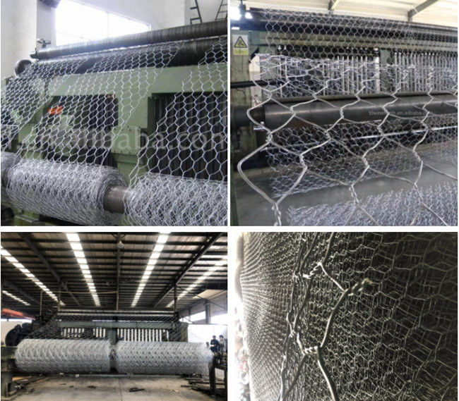 Malecón subacuático que protege el alambre de Gabion Mesh Baskets Zinc Coated Q195 1