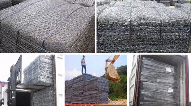 Malecón subacuático que protege el alambre de Gabion Mesh Baskets Zinc Coated Q195 2