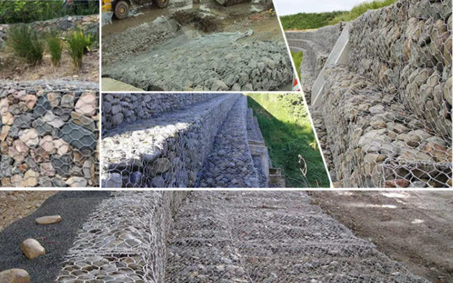 Malecón subacuático que protege el alambre de Gabion Mesh Baskets Zinc Coated Q195 3