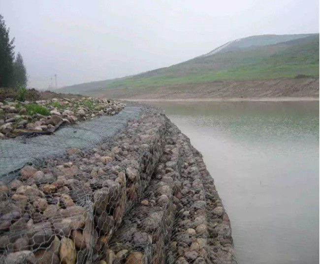 Galfan reforzado Gabion Mesh Box For Earth Retention y protección de la cuesta escarpada 3