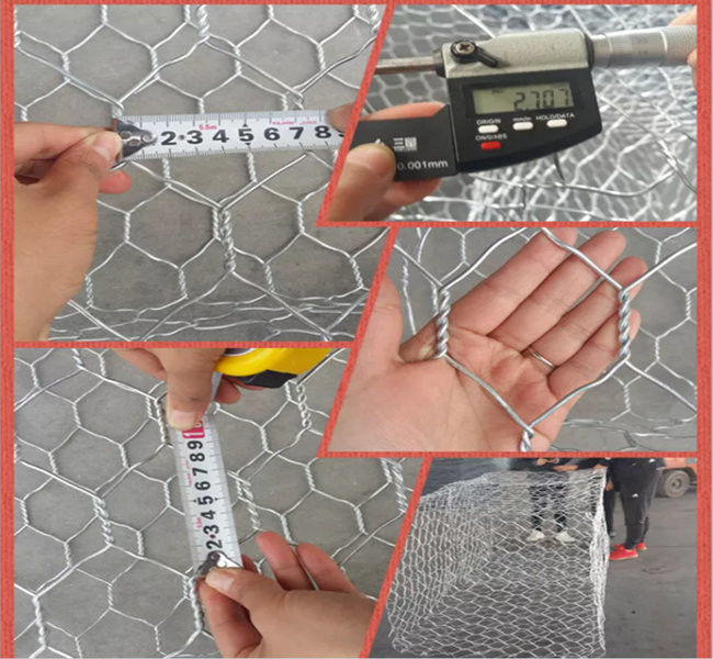 estructura monolítica galvanizada los 2x1x1m de la caja de Gabion para la estabilización de la tierra 0