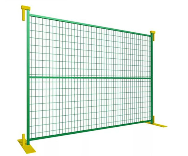 Cerca temporal galvanizada amarilla Panel With Clips de la construcción de Canadá y base 0