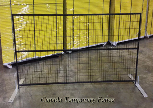 Cerca temporal galvanizada amarilla Panel With Clips de la construcción de Canadá y base 1